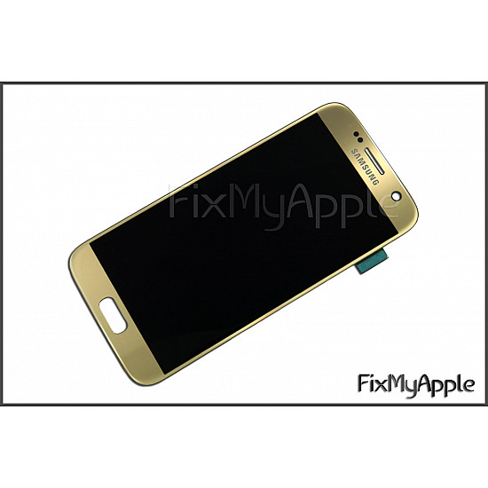 Samsung Galaxy S7 LCD Touch Screen Digitizer Assembly - Gold [Full OEM] (With Adhesive)